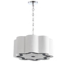Jonathan Y Coquille 4-Light 20" Adjustable Scalloped Shade Metal LED Pendant
