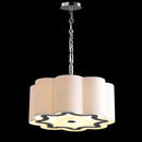 Jonathan Y Coquille 4-Light 20" Adjustable Scalloped Shade Metal LED Pendant