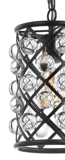 Jonathan Y Gabrielle 8" Metal/Crystal LED Pendant