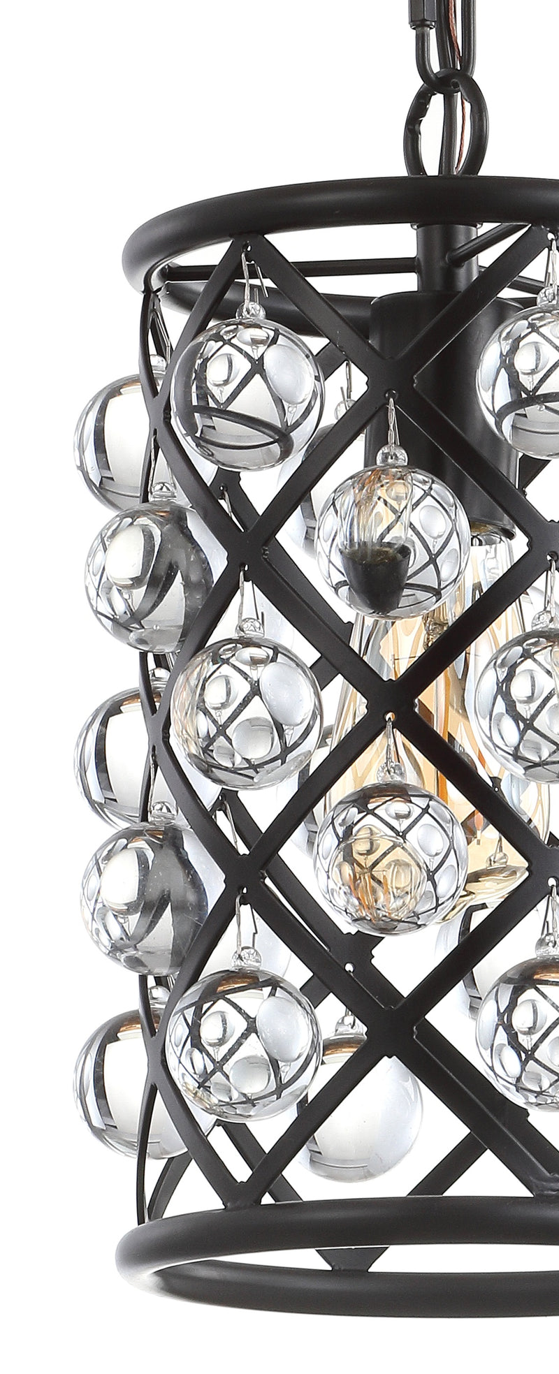 Jonathan Y Gabrielle 8" Metal/Crystal LED Pendant