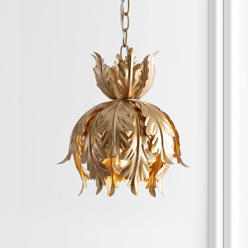 Jonathan Y Anne 12" Adjustable Metal LED Pendant