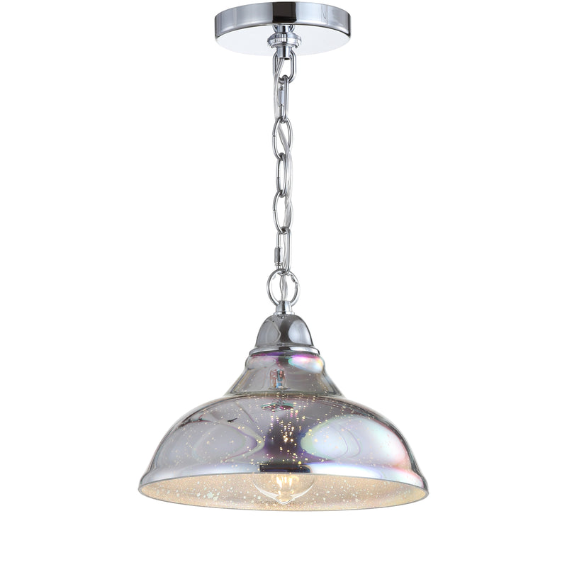 Jonathan Y Nira 9.75" Adjustable 3D Color Burst Glass/Metal Pendant