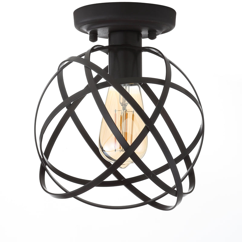 Jonathan Y Alba 8.5" Orb Metal LED Flush Mount