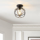 Jonathan Y Alba 8.5" Orb Metal LED Flush Mount