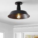 Jonathan Y Cassidy 14" Metal LED Semi-Flush Mount
