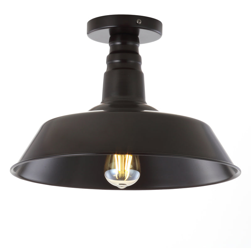 Jonathan Y Cassidy 14" Metal LED Semi-Flush Mount