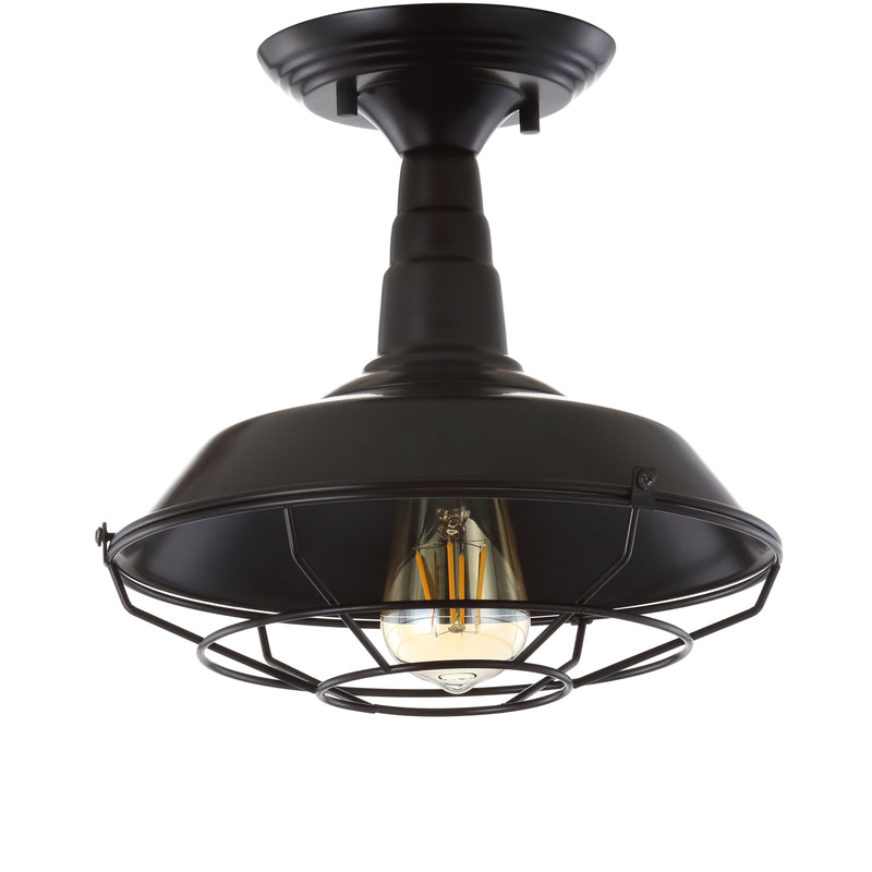 Jonathan Y Gabe 10.2" Metal LED Semi-Flush Mount