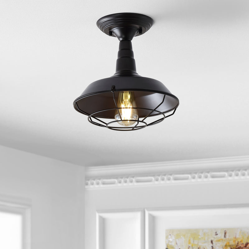 Jonathan Y Gabe 10.2" Metal LED Semi-Flush Mount