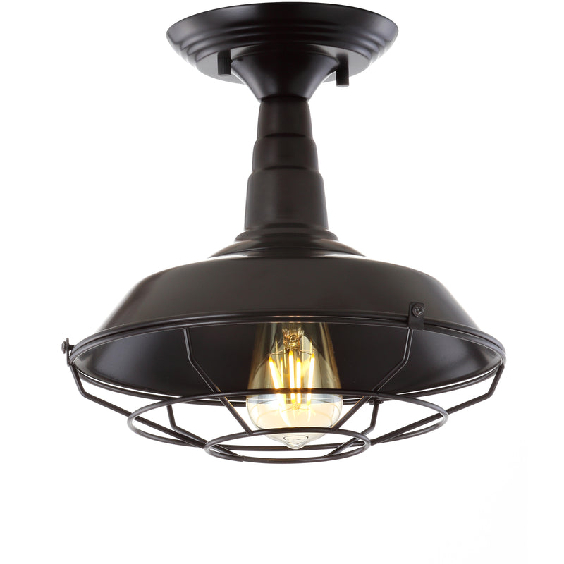 Jonathan Y Gabe 10.2" Metal LED Semi-Flush Mount
