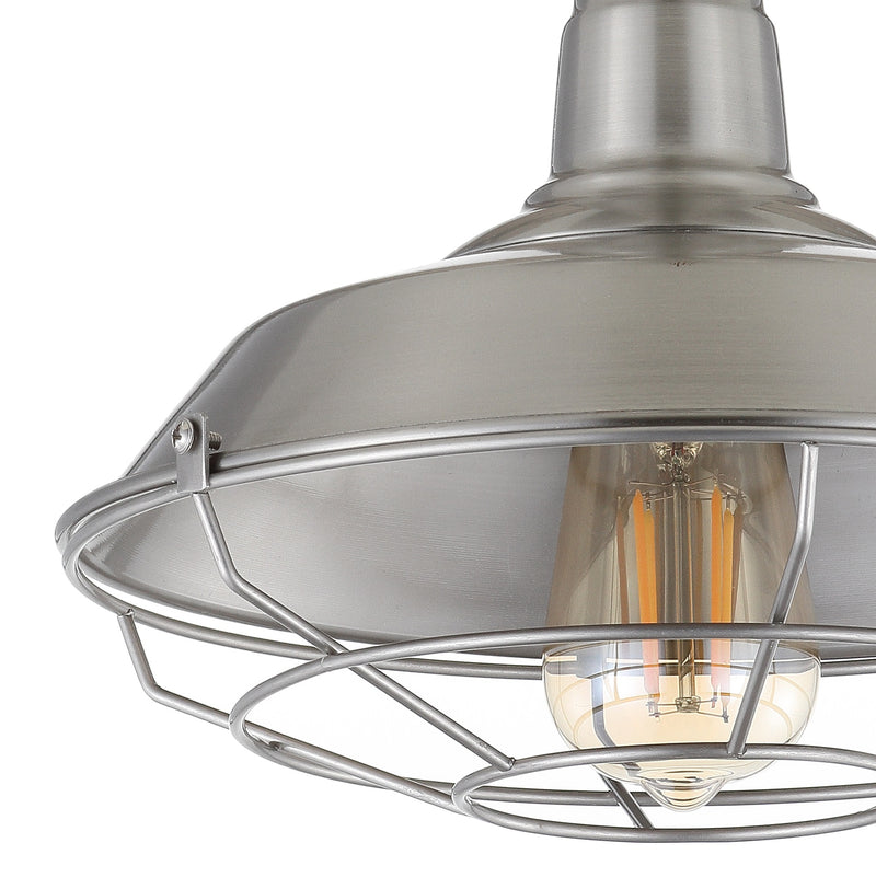 Jonathan Y Gabe 10.2" Metal LED Semi-Flush Mount