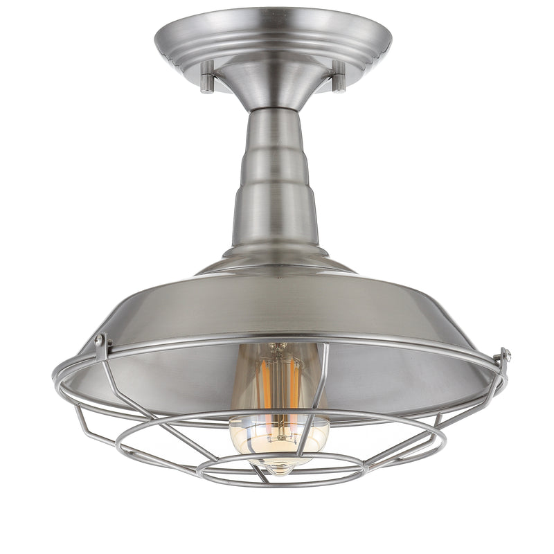 Jonathan Y Gabe 10.2" Metal LED Semi-Flush Mount