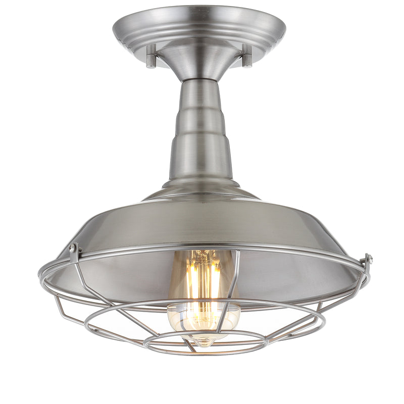 Jonathan Y Gabe 10.2" Metal LED Semi-Flush Mount