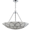 Jonathan Y Bailey 23.5" Adjustable Marble/Metal LED Pendant