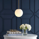 Jonathan Y Bleecker 7.75" Metal/Glass Globe LED Pendant