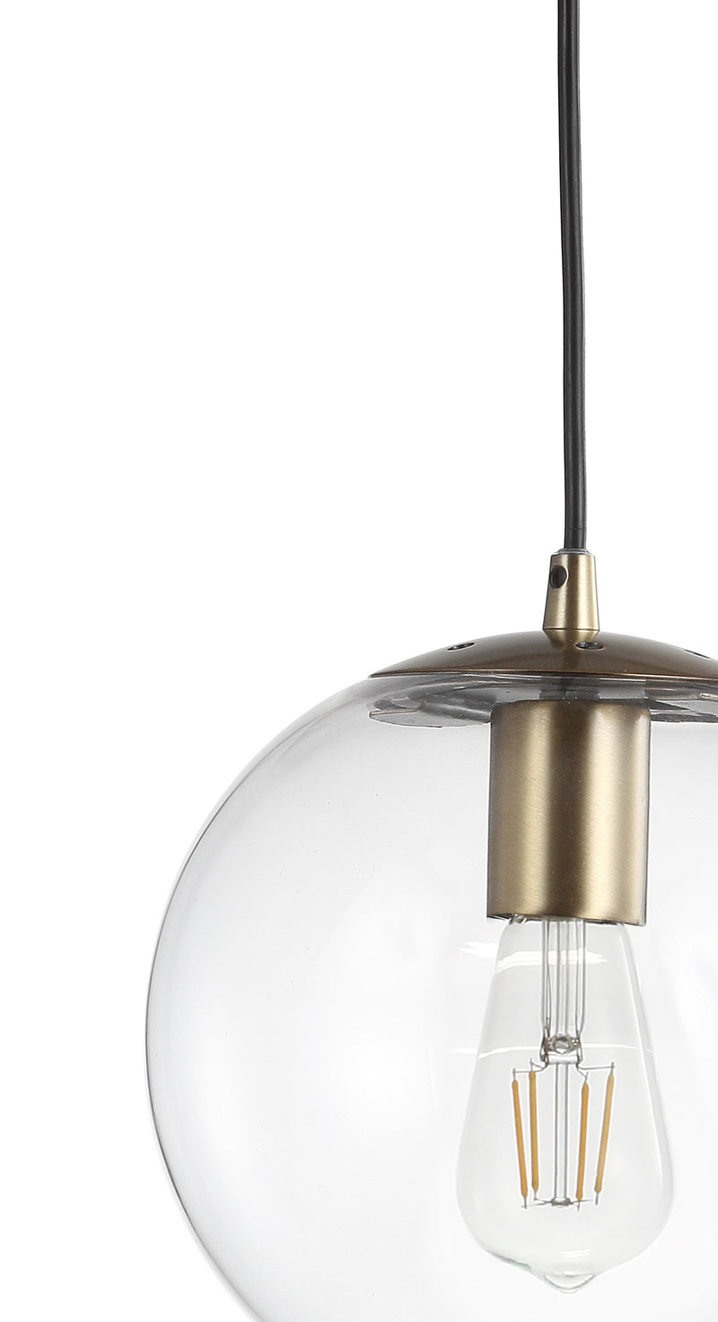 Jonathan Y Bleecker 7.75" Metal/Glass Globe LED Pendant