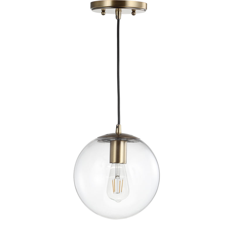 Jonathan Y Bleecker 7.75" Metal/Glass Globe LED Pendant