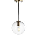 Jonathan Y Bleecker 7.75" Metal/Glass Globe LED Pendant
