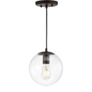 Jonathan Y Bleecker 7.75" Metal/Glass Globe LED Pendant