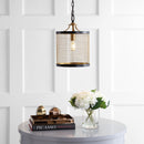 Jonathan Y Elena 10" Lantern Metal LED Pendant