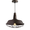 Jonathan Y Farmhouse 14.25" Adjustable Industrial Metal LED Pendant