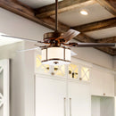 Jonathan Y Edith 52" 3-Light Metal/Wood LED Ceiling Fan With Remote