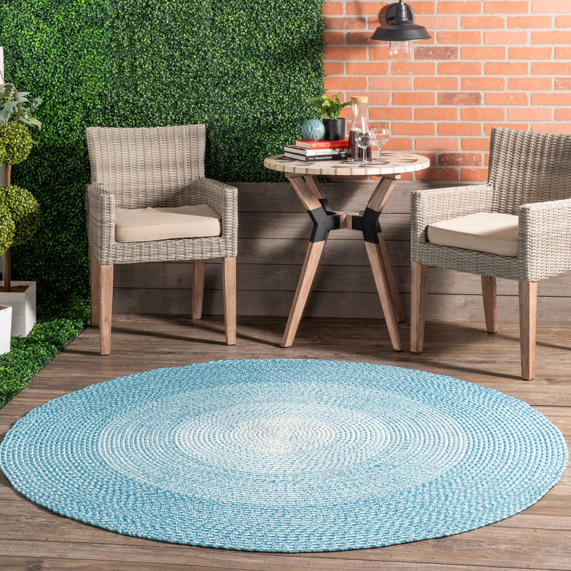 nuLOOM Jayda Braided Ombre Indoor/Outdoor Area Rug