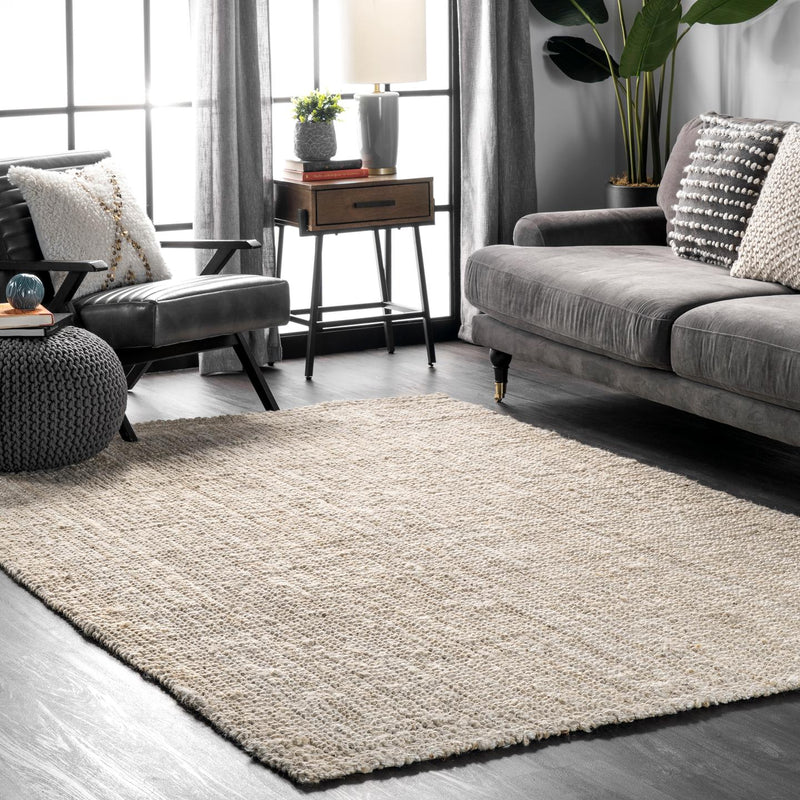 nuLOOM Ashli Solid Jute Area Rug