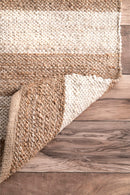 nuLOOM Flatweave Alisia Stripes Jute Area Rug