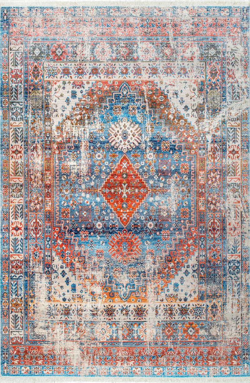 nuLOOM Farley Medallion Fringe Area Rug