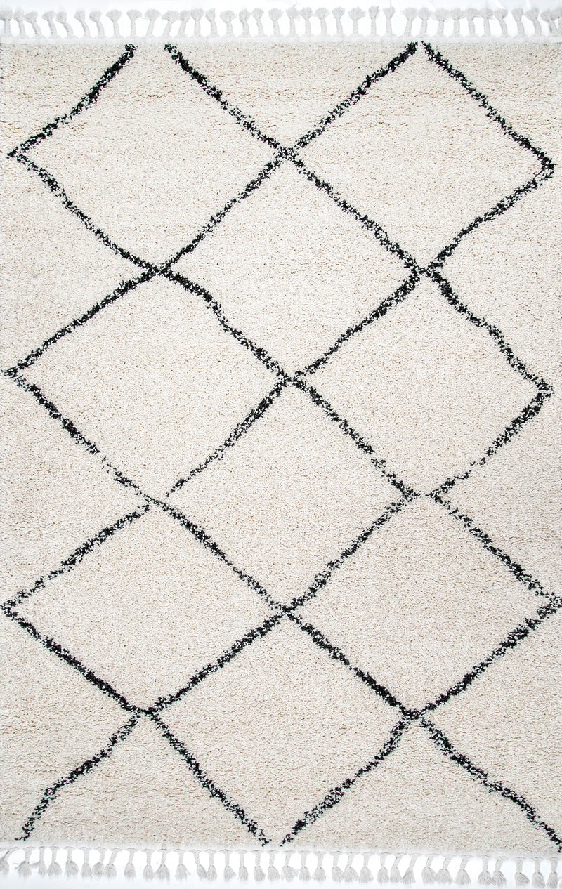 nuLOOM Jessie Moroccan Lattice Tassel Area Rug