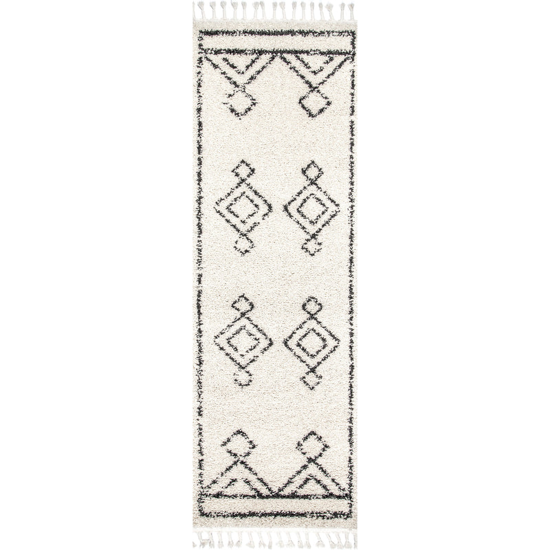 nuLOOM Mackie Moroccan Diamond Tassel Area Rug