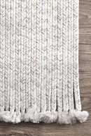 nuLOOM Braided Courtney Tassel Indoor/Outdoor Area Rug