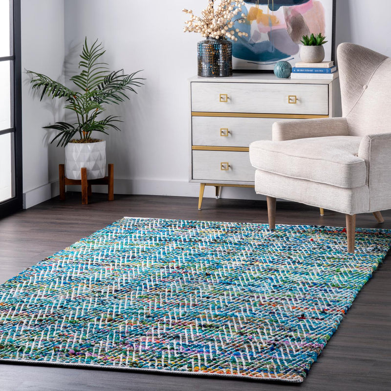 nuLOOM Hand Woven Chevron Rochell Area Rug