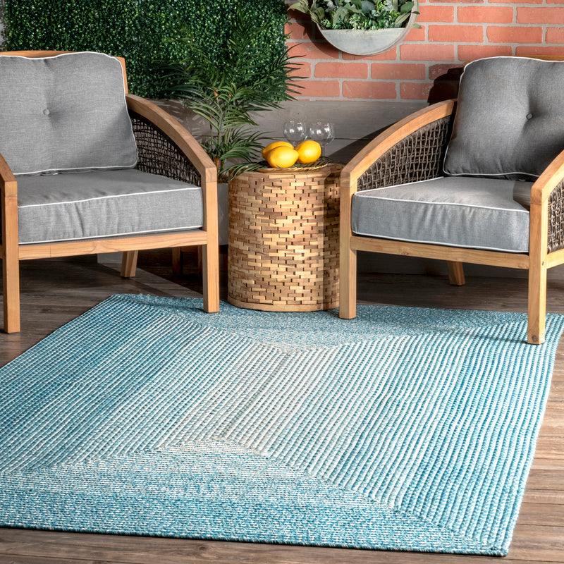 nuLOOM Jayda Braided Ombre Indoor/Outdoor Area Rug