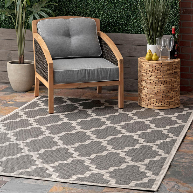 nuLOOM Machine Made Gina Outdoor Moroccan Trellis Area Rug