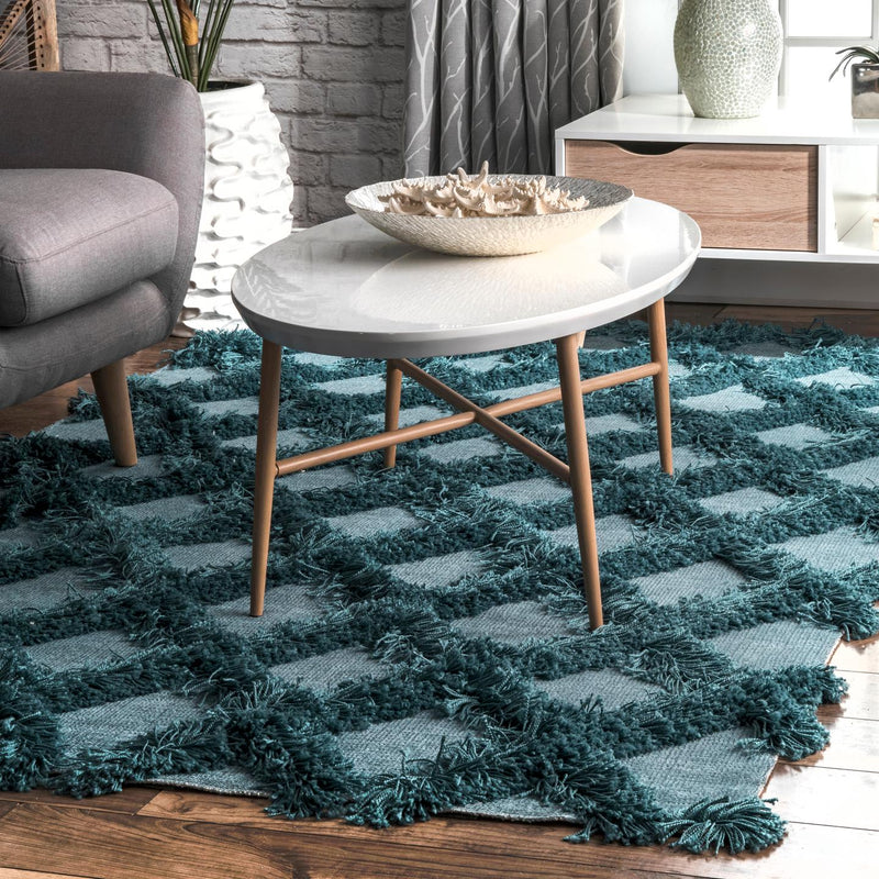 nuLOOM Francene Diamond Trellis Shaggy Area Rug