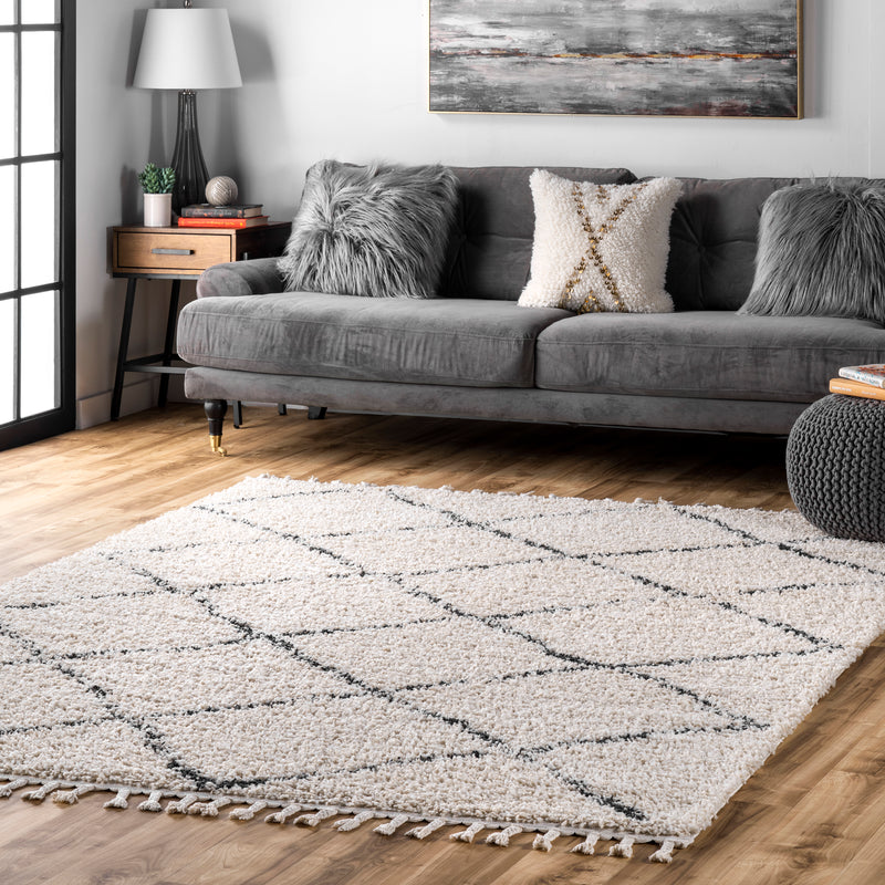 nuLOOM Jessie Moroccan Lattice Tassel Area Rug