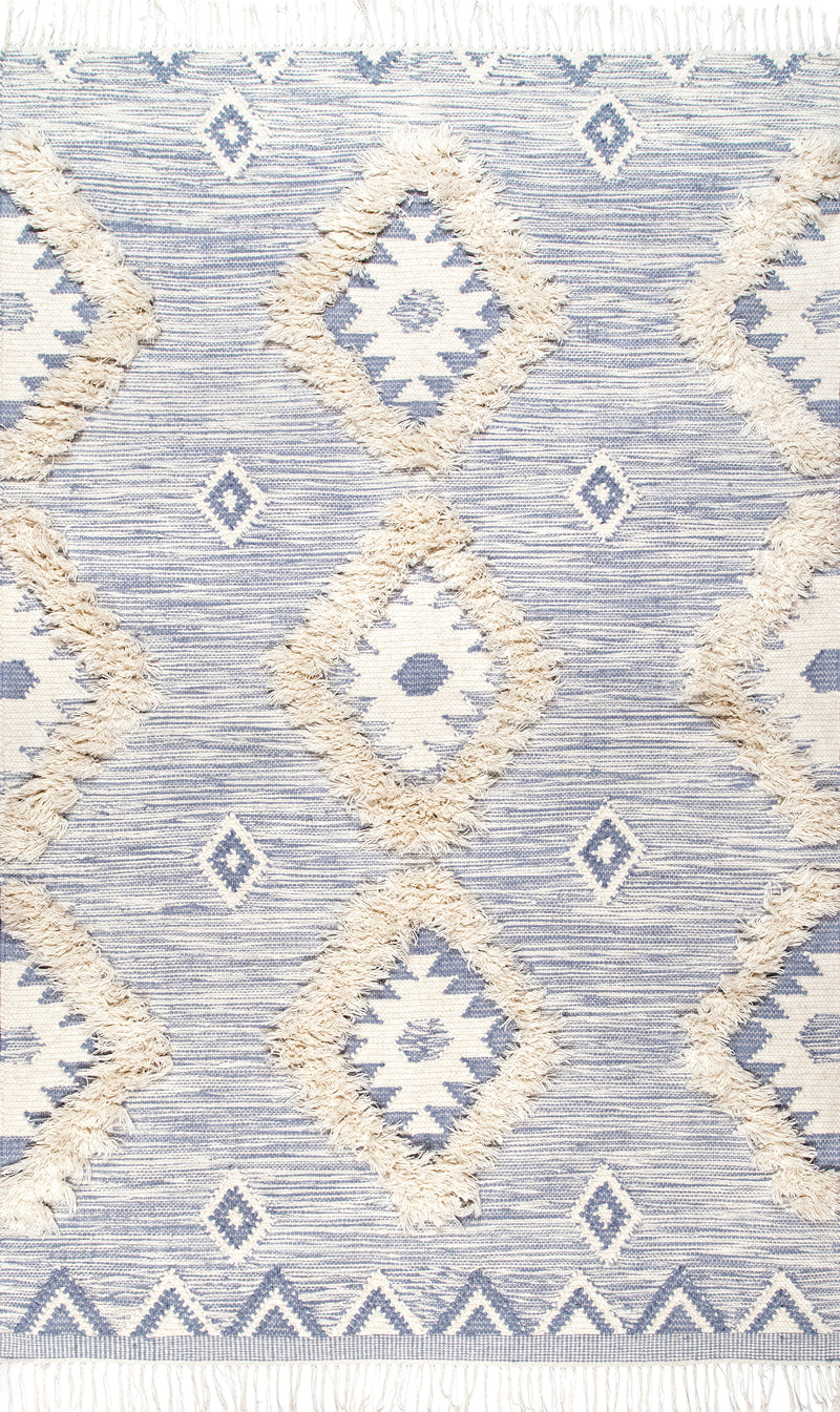 nuLOOM Savannah Moroccan Fringe Textured Wool Area Rug