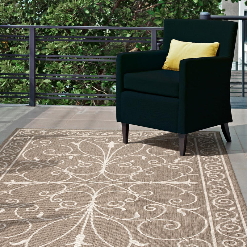 nuLOOM Machine Made Kathleen Outdoor Krem Area Rug