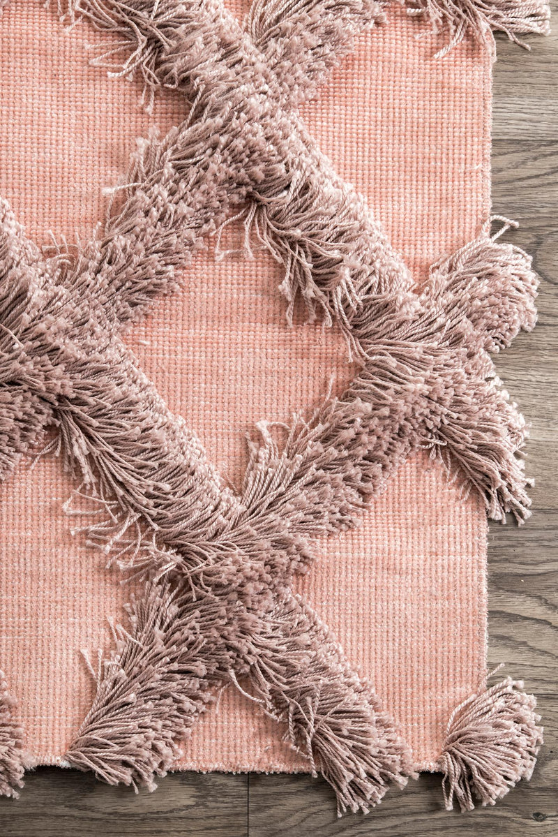 nuLOOM Francene Diamond Trellis Shaggy Area Rug