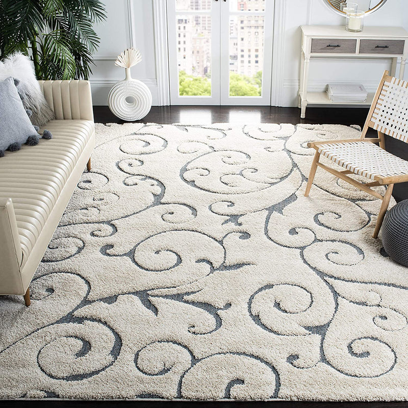 Safavieh Florida Shag Collection Scrolling Vine Graceful Swirl