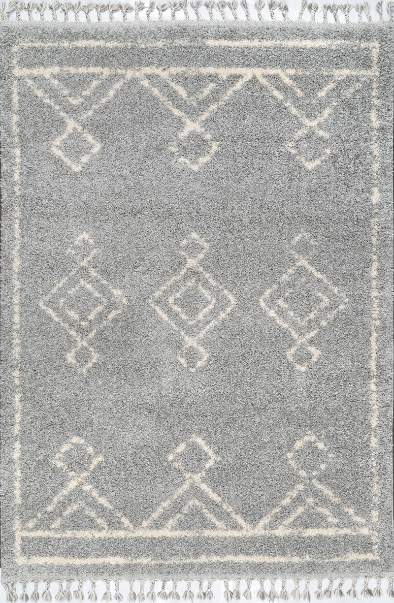 nuLOOM Mackie Moroccan Diamond Tassel Area Rug