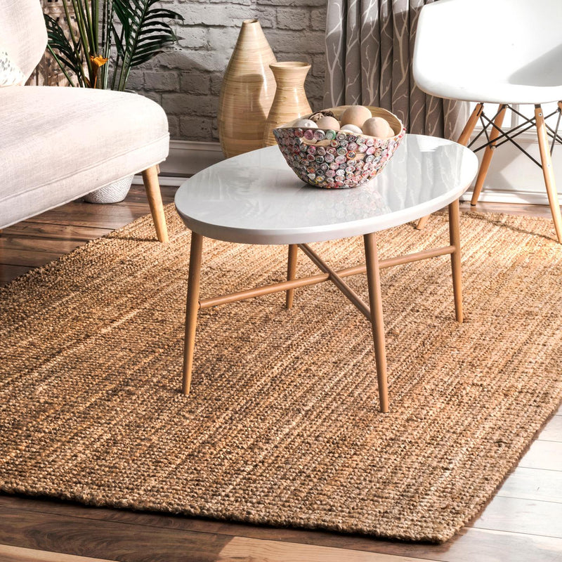 nuLOOM Ashli Solid Jute Area Rug