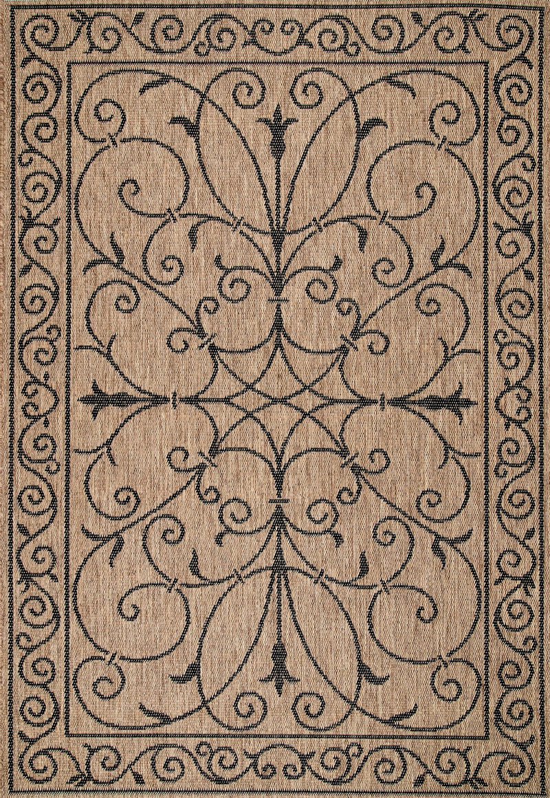 nuLOOM Machine Made Kathleen Outdoor Krem Area Rug