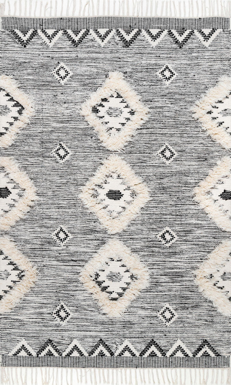 nuLOOM Savannah Moroccan Fringe Textured Wool Area Rug